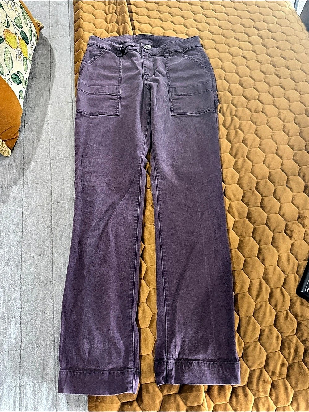 cabi The Carpenter Pants Straight Leg Purple Size 10